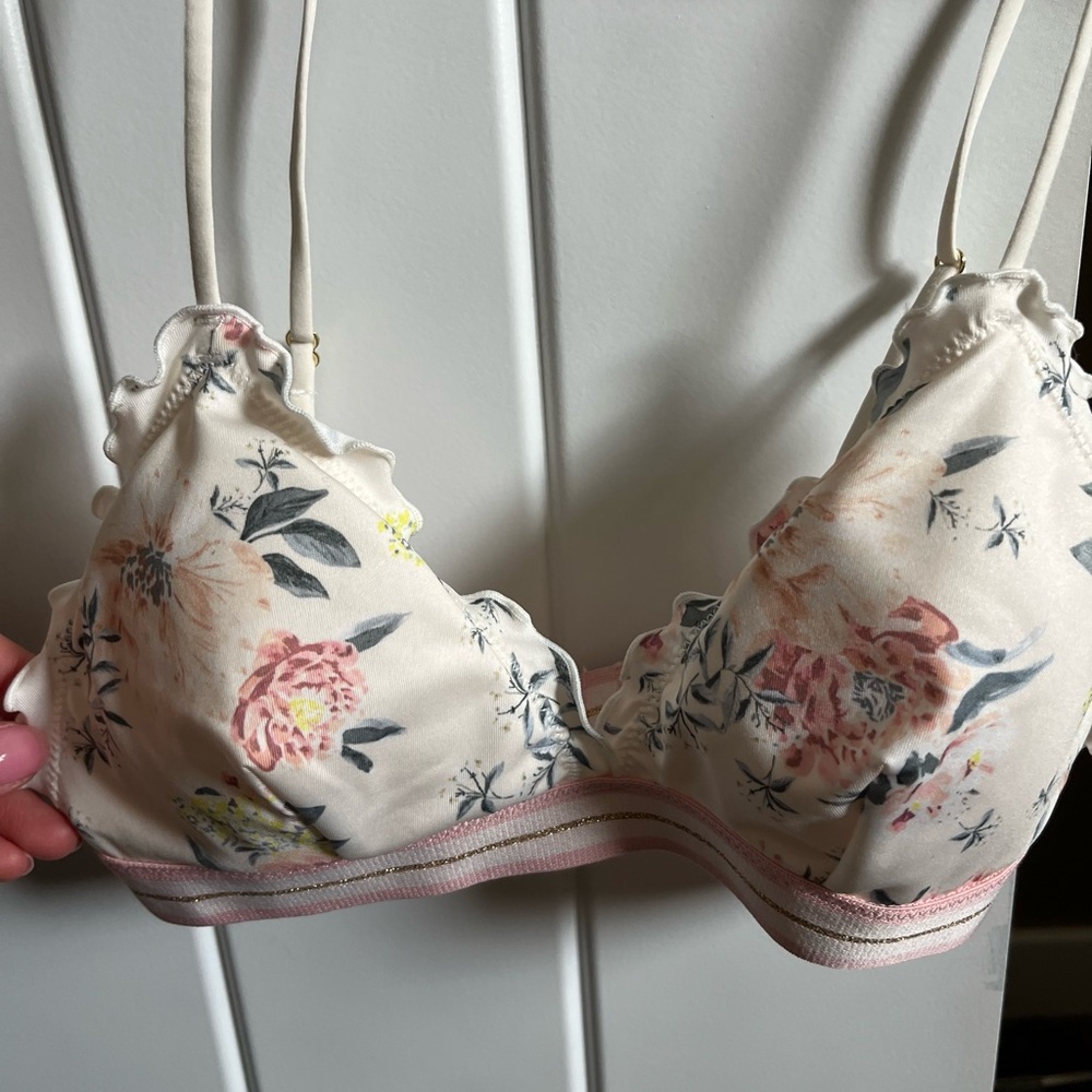 Floral bikini top and bottom